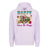 Lilac Happy Cinco De Mayo Mexican Skull Tequila Bottle Roses Cactus Premium Hoodie - Artiststas