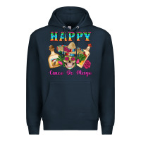 Navy Happy Cinco De Mayo Mexican Skull Tequila Bottle Roses Cactus Premium Hoodie - Artiststas