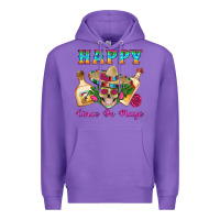 Purple Happy Cinco De Mayo Mexican Skull Tequila Bottle Roses Cactus Premium Hoodie - Artiststas
