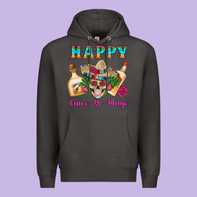 Happy Cinco De Mayo Mexican Skull Tequila Bottle Roses Cactus Premium Hoodie Designed By Artiststas