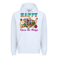 White Happy Cinco De Mayo Mexican Skull Tequila Bottle Roses Cactus Premium Hoodie - Artiststas