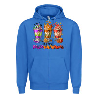 True Royal Happy Hallothanksmas coffee cups Zipper Hoodie - NancyCooperArtShop