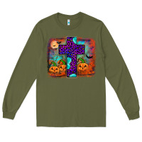Army Green halloween cross Long Sleeve Tee - JahusDesignShop