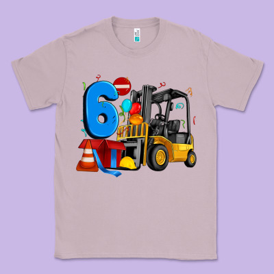 Forklift Birthday Six Classic Tee Designed By Artiststas