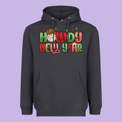 Howdy New Year Heavyweight Hoodie Designed By Maliassmallbusiness