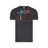 Vintage Black boom bitch Vintage Tee - CowhideDigitalArt