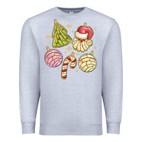 Heather Grey christmas conchas Premium Sweatshirt - MaliasSmallBusiness