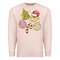 Pale Pink christmas conchas Premium Sweatshirt - MaliasSmallBusiness