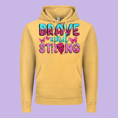 Brave And Strong Vintage Hoodie Designed By Texasbilliewilder