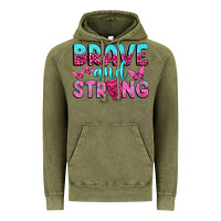 Vintage Olive Brave and Strong Vintage Hoodie - texasbilliewilder