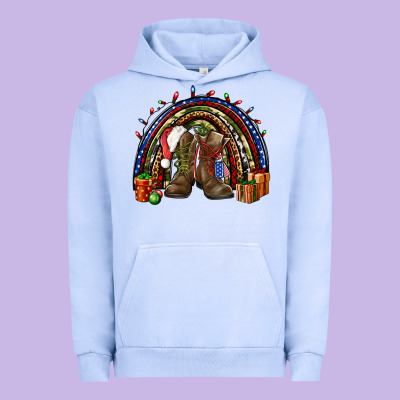 Army Christmas Rainbow Urban Hoodie Designed By Nancycooperartshop