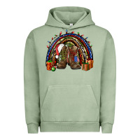 Pigment Oil Green Army Christmas rainbow Urban Hoodie - NancyCooperArtShop