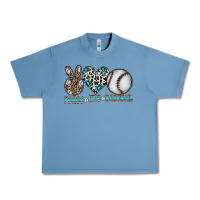 Pebble Blue peace love baseball Urban Heavy Tee - CowhideDigitalArt