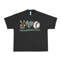 Peace Love Baseball Urban Heavy Tee | Teevron