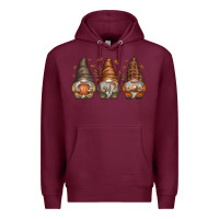 Burgundy fall gnomes Premium Hoodie - SublimationCraftShop