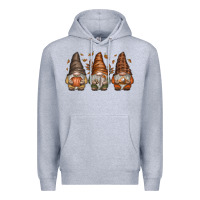 Heather Grey fall gnomes Premium Hoodie - SublimationCraftShop