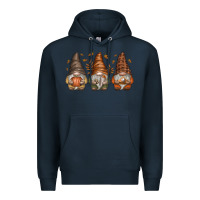 Navy fall gnomes Premium Hoodie - SublimationCraftShop