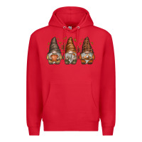 Red fall gnomes Premium Hoodie - SublimationCraftShop
