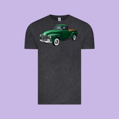 Western Green Truck Right 34 View Vintage Tee Designed By Fadigitalartstudio