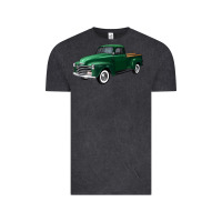 Vintage Black western green truck right 34 view Vintage Tee - FaDigitalArtStudio
