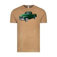 Vintage Camel western green truck right 34 view Vintage Tee - FaDigitalArtStudio