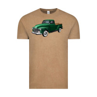 Vintage Coffee western green truck right 34 view Vintage Tee - FaDigitalArtStudio