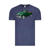 Vintage Denim western green truck right 34 view Vintage Tee - FaDigitalArtStudio
