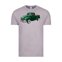 Vintage Zinc western green truck right 34 view Vintage Tee - FaDigitalArtStudio