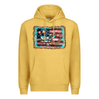 Antique Gold flag cactus horseshoe Premium Hoodie - AdoDesignShop