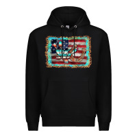 Black flag cactus horseshoe Premium Hoodie - AdoDesignShop