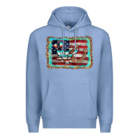 Colony Blue flag cactus horseshoe Premium Hoodie - AdoDesignShop