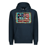 Navy flag cactus horseshoe Premium Hoodie - AdoDesignShop