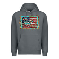 Rock flag cactus horseshoe Premium Hoodie - AdoDesignShop