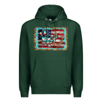 Sports Green flag cactus horseshoe Premium Hoodie - AdoDesignShop