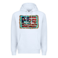 White flag cactus horseshoe Premium Hoodie - AdoDesignShop