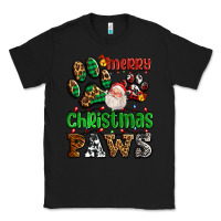 Black merry christmas paws with santa Classic Tee - AdoDesignShop