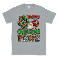 Heather Grey merry christmas paws with santa Classic Tee - AdoDesignShop