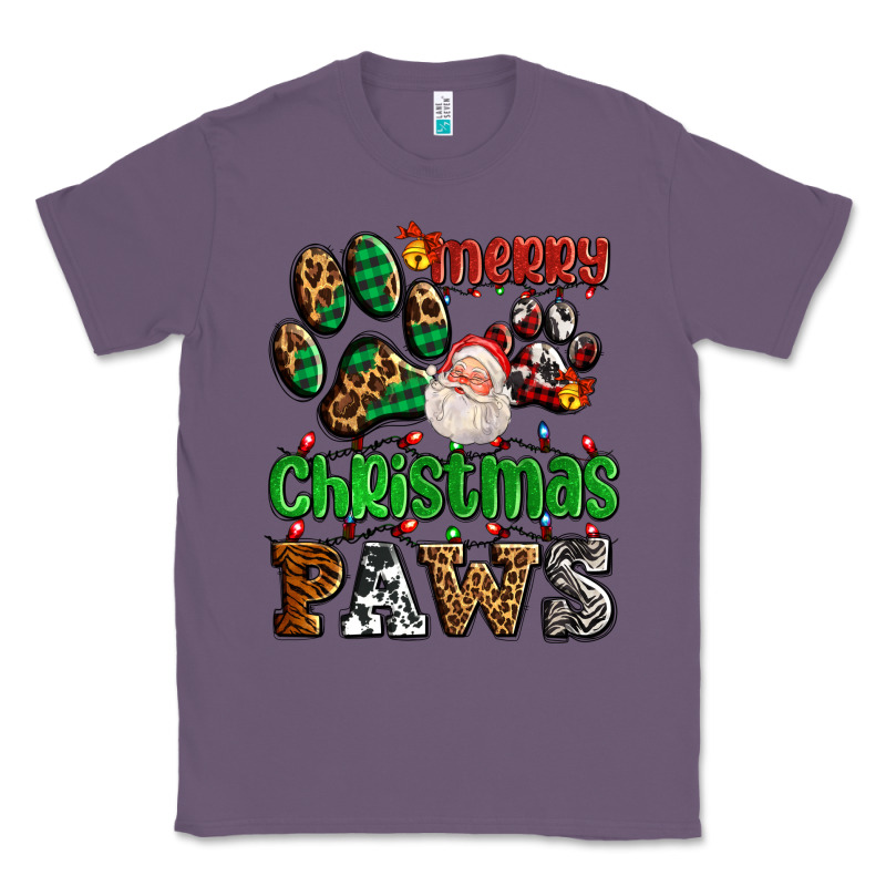 Merry Christmas Paws With Santa Classic Tee by AdoDesignShop | Teevron