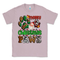 Lilac merry christmas paws with santa Classic Tee - AdoDesignShop