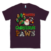 Plum merry christmas paws with santa Classic Tee - AdoDesignShop