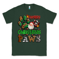 Sports Green merry christmas paws with santa Classic Tee - AdoDesignShop