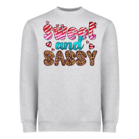 Heather Grey sweet and sassy Heavyweight Sweatshirt - HRA Design Shop