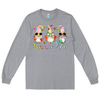 Heather Grey summer vibes gnomes Long Sleeve Tee - Artiststas
