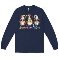 Navy summer vibes gnomes Long Sleeve Tee - Artiststas