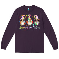 Plum summer vibes gnomes Long Sleeve Tee - Artiststas