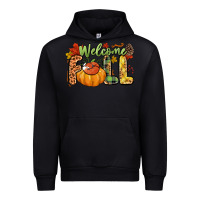 Black Welcome Fall Urban Hoodie - NancyCooperArtShop