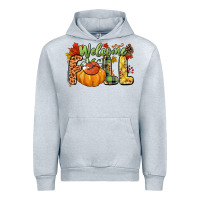Heather Grey Welcome Fall Urban Hoodie - NancyCooperArtShop