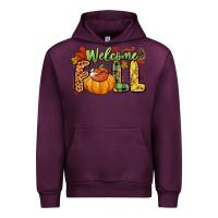 Mauve Wine Welcome Fall Urban Hoodie - NancyCooperArtShop