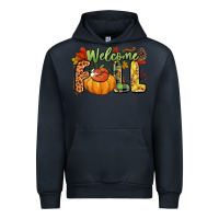 Navy Welcome Fall Urban Hoodie - NancyCooperArtShop