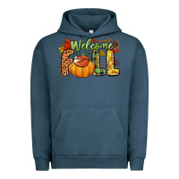 Pigment Midnight Navy Welcome Fall Urban Hoodie - NancyCooperArtShop